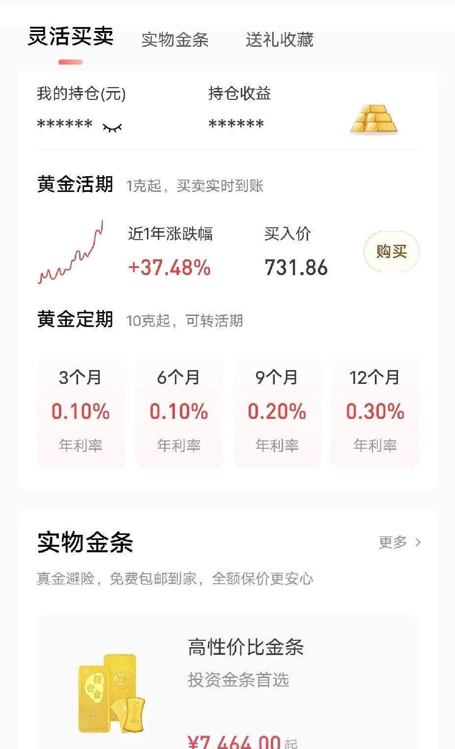 开通金条要多少信用分